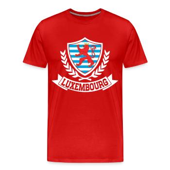 Luxembourg - Men's Premium Organic T-Shirt - red - Front - Damien (186cm)