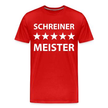 schreiner meister - Männer Premium Bio T-Shirt - Rot - Vorne - Damien (186cm)