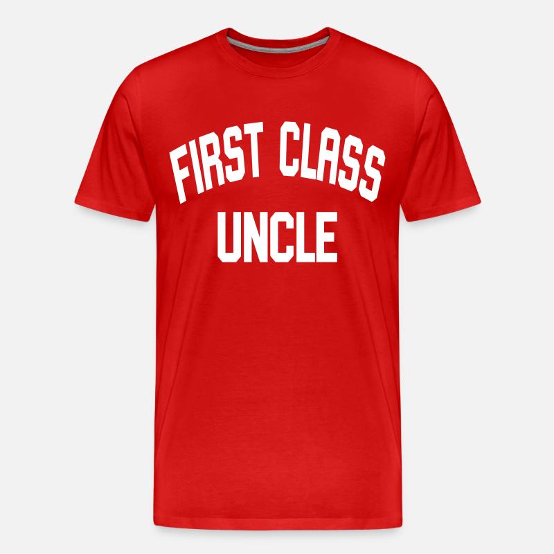 First Class Uncle - Männer Premium Bio T-Shirt - Rot