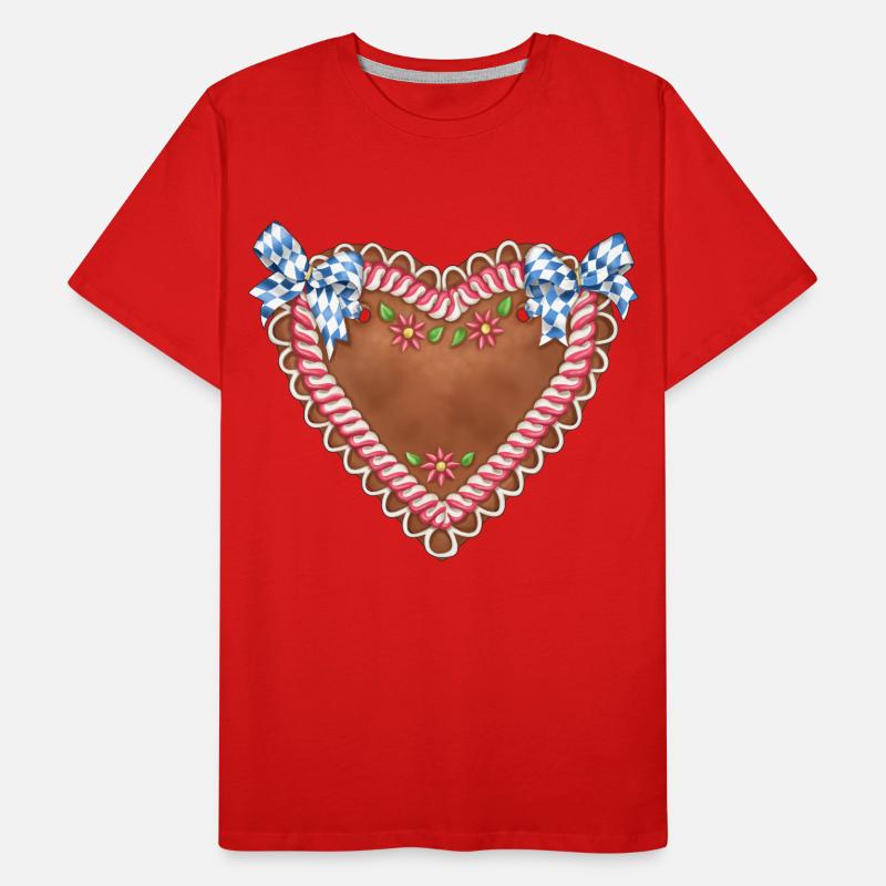 gingerbread heart Men's Premium Organic T-Shirt