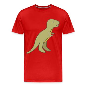 Dino - T-shirt bio Premium Homme - rouge - Devant - Damien (186cm)