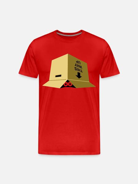 A moving box - Men's Premium Organic T-Shirt - red