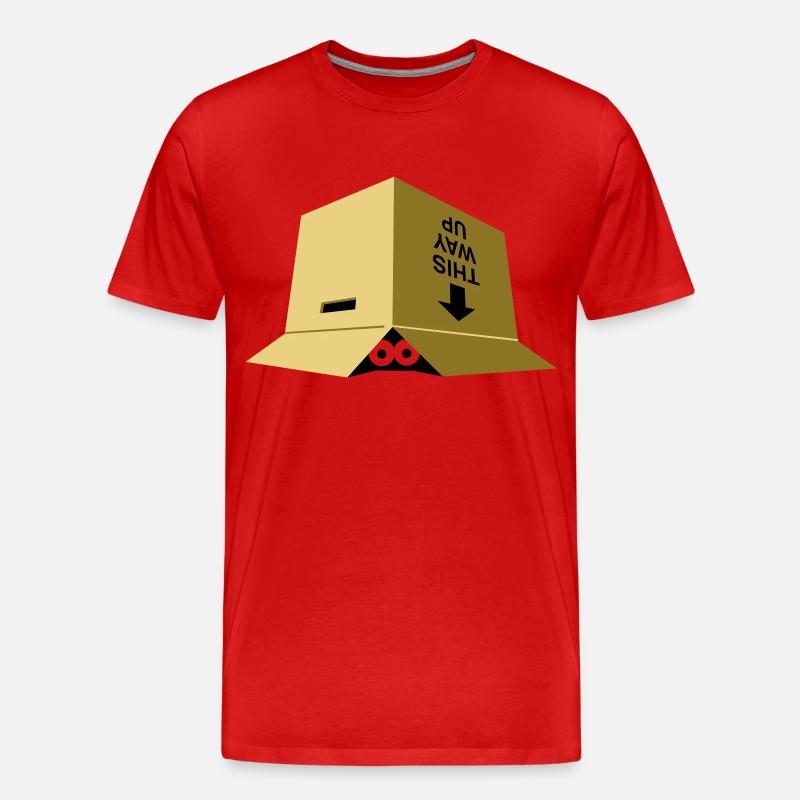 Ein Umzugskarton - Männer Premium Bio T-Shirt - Rot
