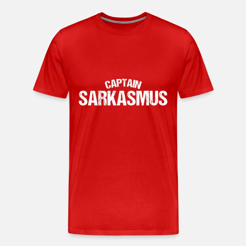 Captain Sarkasmus - Männer Premium Bio T-Shirt - Rot