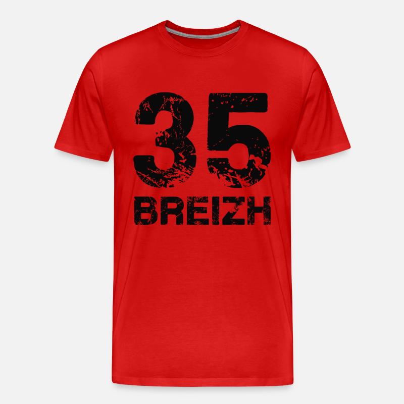35 Breizh - Männer Premium Bio T-Shirt - Rot