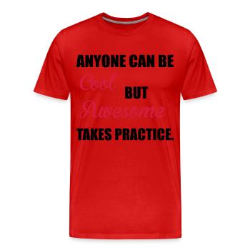 Awesome - Men's Premium Organic T-Shirt - red - Front - Damien (186cm)