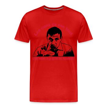 les cons ça ose tout lino ventura - T-shirt bio Premium Homme - rouge - Devant - Damien (186cm)