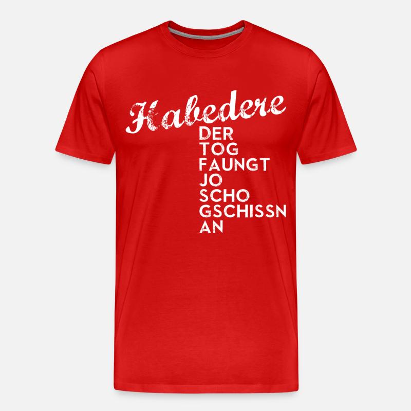 habedere - Männer Premium Bio T-Shirt - Rot