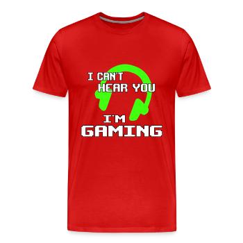 Gamer Gaming - T-shirt bio Premium Homme - rouge - Devant - Damien (186cm)