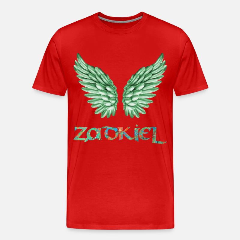 engel zadkiel e 4 - Männer Premium Bio T-Shirt - Rot