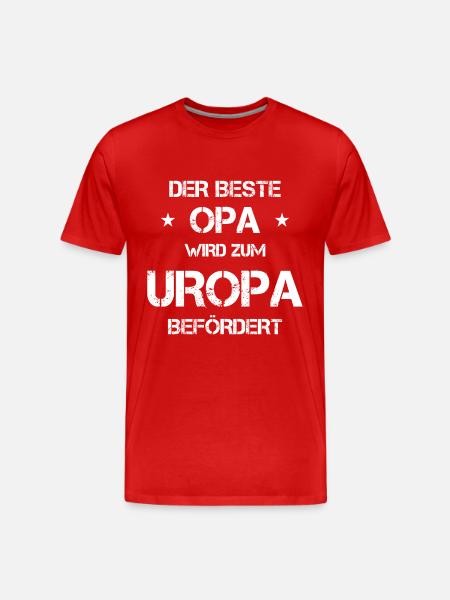 Uropa Geschenk - Männer Premium Bio T-Shirt - Rot