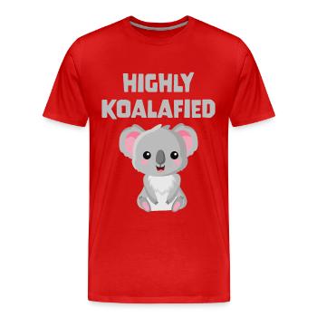 Highly Koalafied - Men's Premium Organic T-Shirt - red - Front - Damien (186cm)