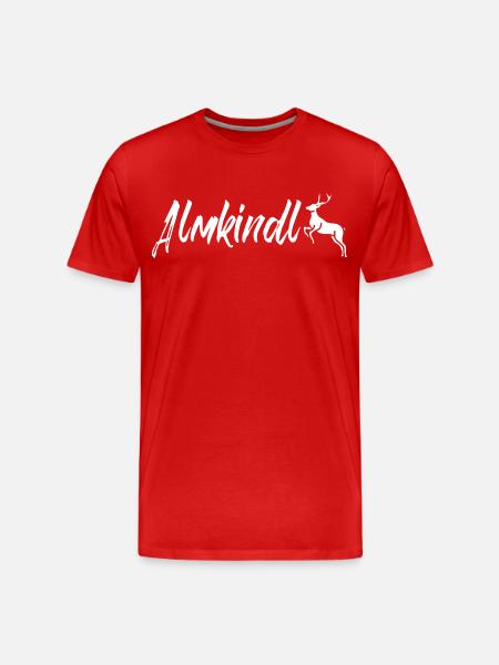 Almkindl - Almkindl Schriftzug - Männer Premium Bio T-Shirt - Rot