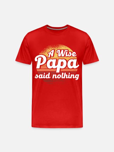 Clever Father Dad Papa - Men's Premium Organic T-Shirt - red