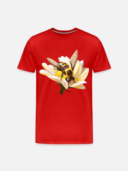 Industrious bee - Men's Premium Organic T-Shirt - red