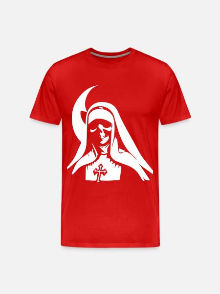 Ontketen je innerlijke duisternis satanische non, occulte, - Mannen premium biologisch T-shirt - rood