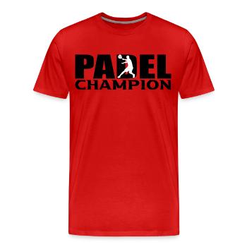 Padel - Männer Premium Bio T-Shirt - Rot - Vorne - Damien (186cm)