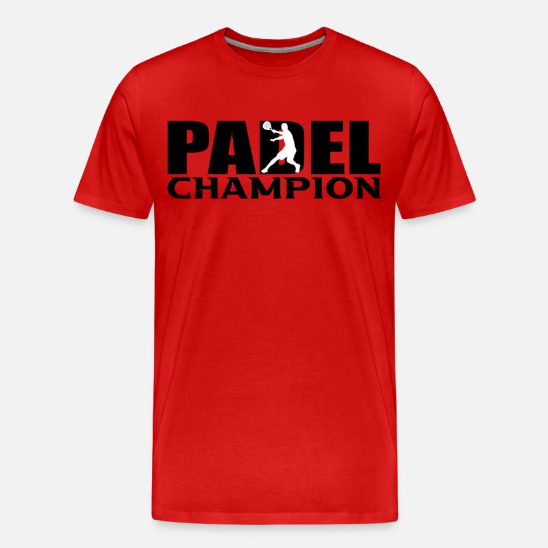 Padel - Männer Premium Bio T-Shirt - Rot