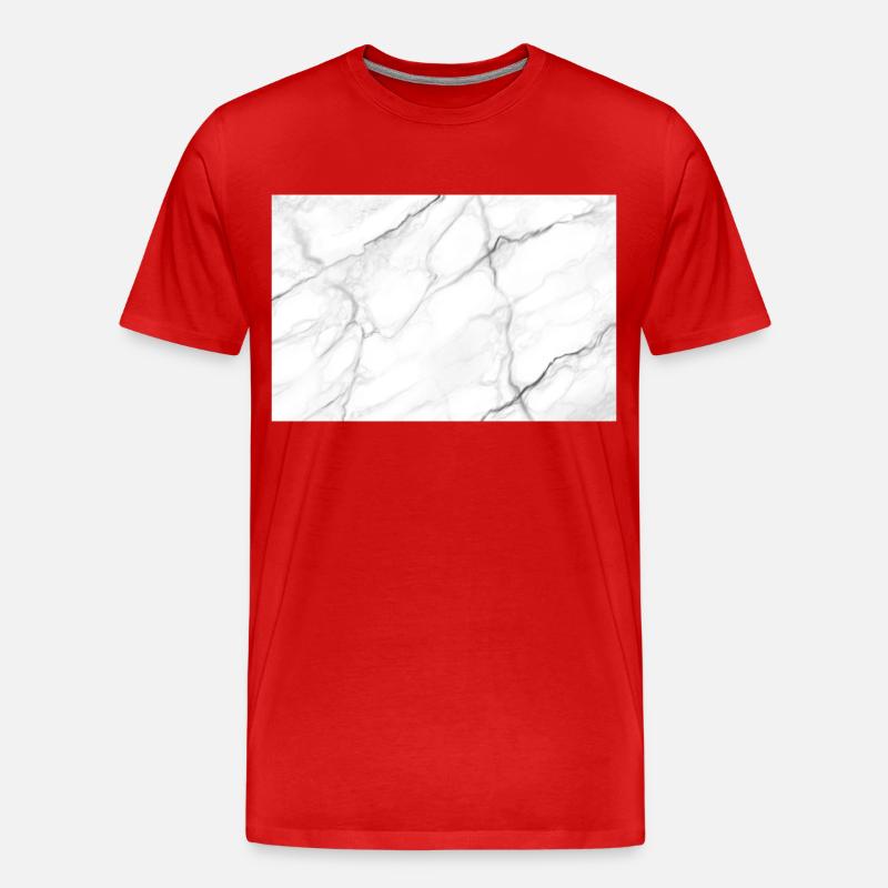 Weißer Marmor - Männer Premium Bio T-Shirt - Rot