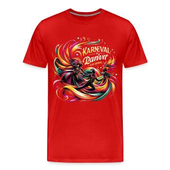 Carnival dance alaaf - Men's Premium Organic T-Shirt - red - Front - Damien (186cm)