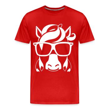 Licornes Anime Licorne Manga Lunettes de soleil de conte de fées - T-shirt bio Premium Homme - rouge - Devant - Damien (186cm)