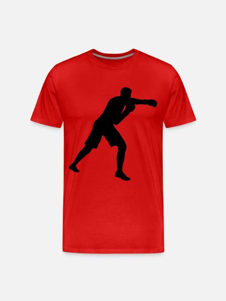 Boxer Boxen im Boxring - Männer Premium Bio T-Shirt - Rot