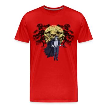 Horror Halloween Dämon Schwertkämpfer Fantasy - Männer Premium Bio T-Shirt - Rot - Vorne - Damien (186cm)