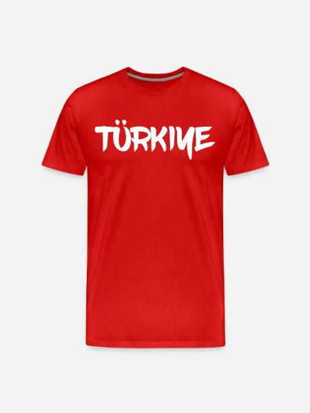 Türkiye Lettering - Men's Premium Organic T-Shirt - red