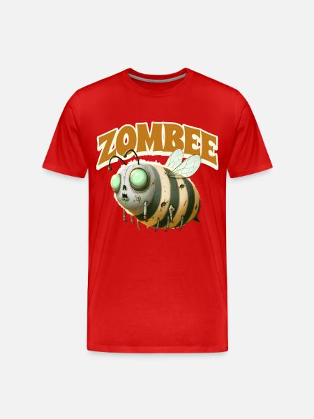 Zombie Bee Zombee - Men's Premium Organic T-Shirt - red