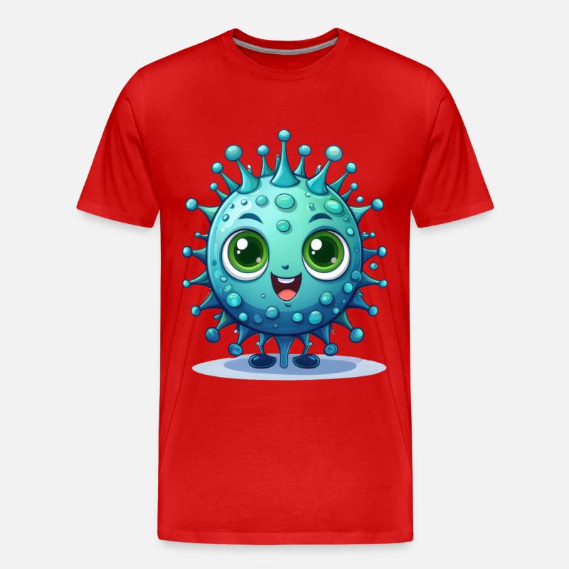 Virus oder Bakterium - Männer Premium Bio T-Shirt - Rot