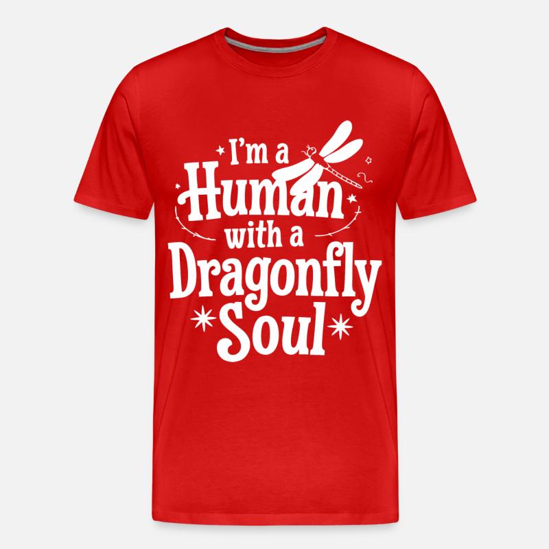 Libellule Libellules Insectes Nature - T-shirt bio Premium Homme - rouge