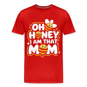 abeille abeille apicultrice abeille abeille - T-shirt bio Premium Homme - rouge - Devant - Damien (186cm)