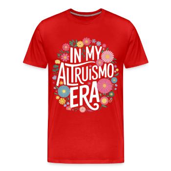 Altruisme Don désintéressé Donner d’école - T-shirt bio Premium Homme - rouge - Devant - Damien (186cm)