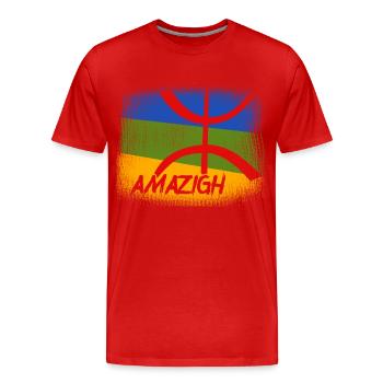 Amazigh Mon Origine Maroc Algeria Rif Souss Kabyle - Men's Premium Organic T-Shirt - red - Front - Damien (186cm)