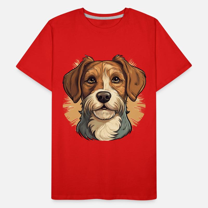 Dog in comic retro style Men's Premium Organic T-Shirt