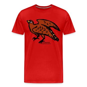 Golden Eagle Eagle Inn Mountains old illustration - Men's Premium Organic T-Shirt - red - Front - Damien (186cm)
