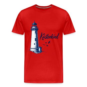 Enfant côtier - T-shirt bio Premium Homme - rouge - Devant - Damien (186cm)