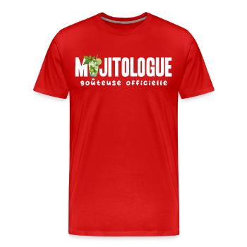 Mojitologe T-Shirt Humor Frauen Abend Mojito - Männer Premium Bio T-Shirt - Rot - Vorne - Damien (186cm)