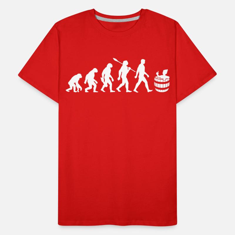 Evolution - Eisbader - Winterbaden - Eisbaden Männer Premium Bio T-Shirt