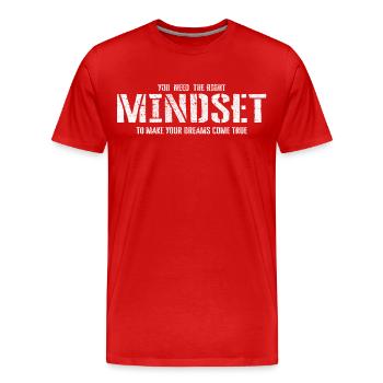 Mindset - Männer Premium Bio T-Shirt - Rot - Vorne - Damien (186cm)