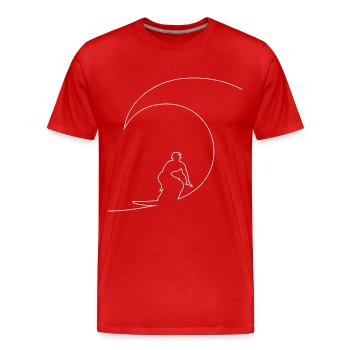 Surfer - Men's Premium Organic T-Shirt - red - Front - Damien (186cm)