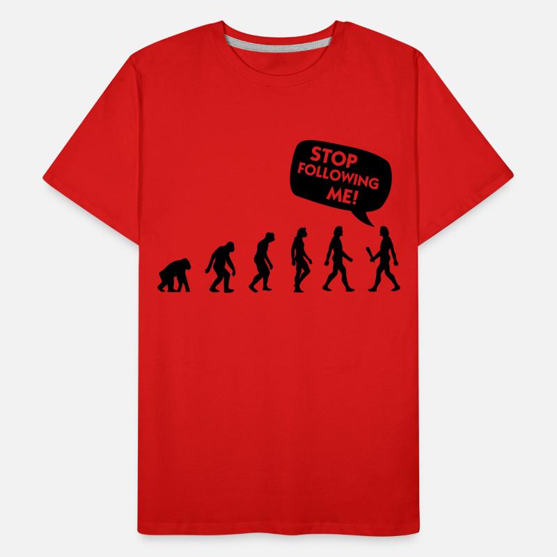 Die Evolution eines Stalkers Männer Premium Bio T-Shirt