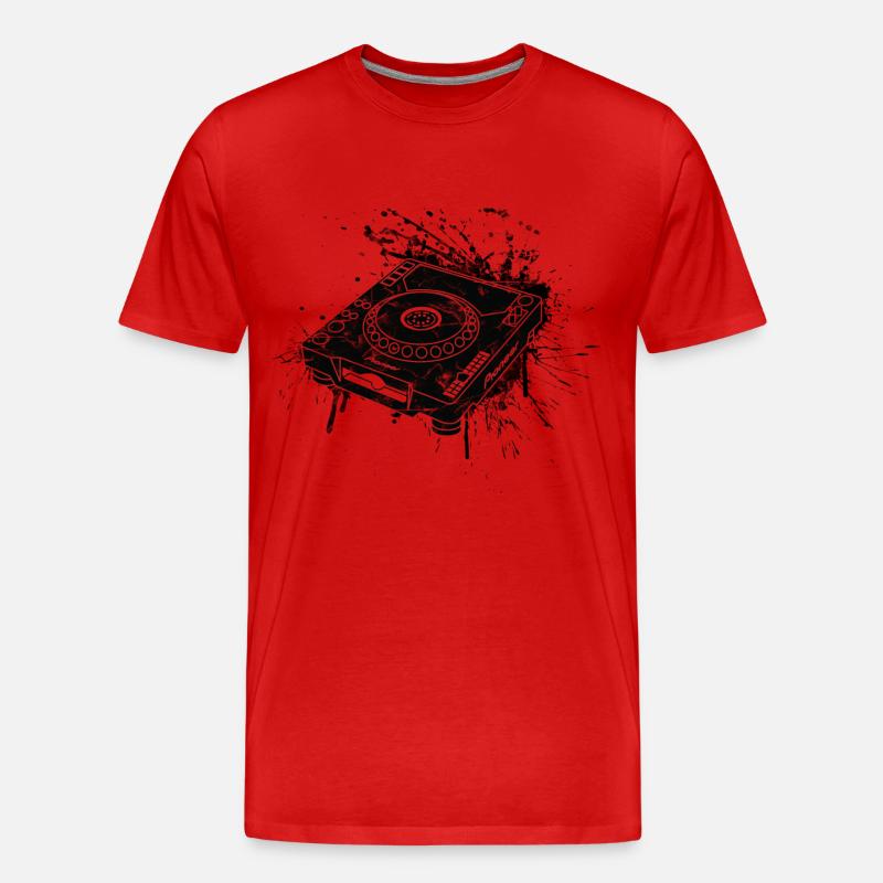 CDJ 1000 Graffiti DJ - Männer Premium Bio T-Shirt - Rot