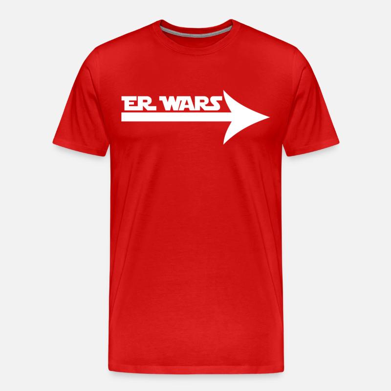 Er Wars - Männer Premium Bio T-Shirt - Rot