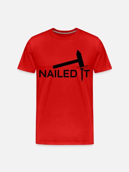 Nailed it - Männer Premium Bio T-Shirt - Rot