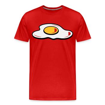 A fried egg - Men's Premium Organic T-Shirt - red - Front - Damien (186cm)