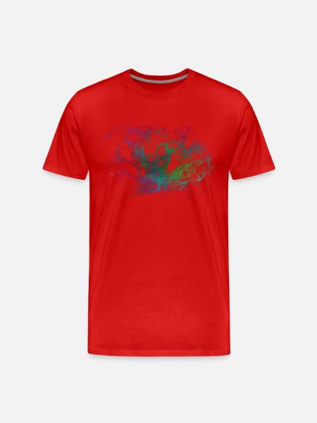 Bunter Rauch - Männer Premium Bio T-Shirt - Rot