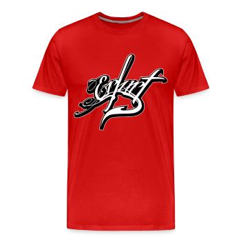 erfurt - Männer Premium Bio T-Shirt - Rot - Vorne - Damien (186cm)