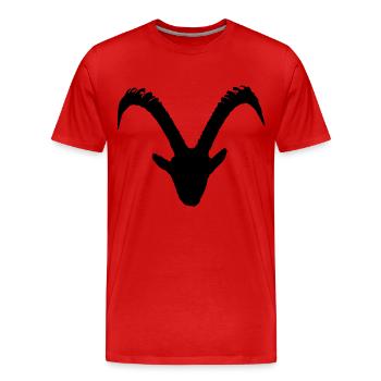 Capricorne - T-shirt bio Premium Homme - rouge - Devant - Damien (186cm)