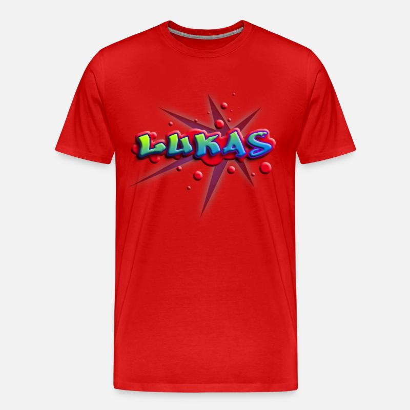 lukas_c_012014 - Männer Premium Bio T-Shirt - Rot